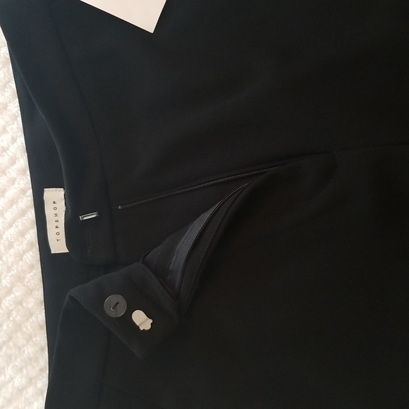 NWT black, wide leg, tuxedo style pants - Picture 6 of 7